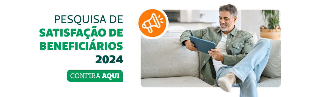 Imagem de banner com o  titulo "Pesquisa de satisfação de beneficiarios 2024"