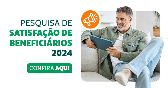 Imagem de banner com o  titulo "Pesquisa de satisfação de beneficiarios 2024"
